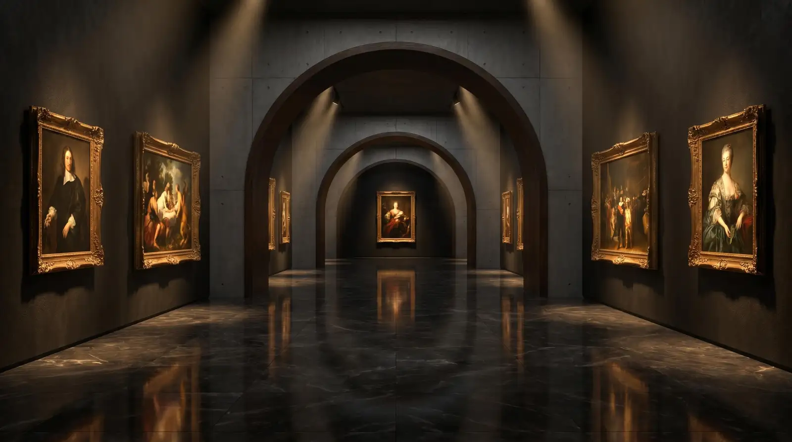 Museum gallery corridor